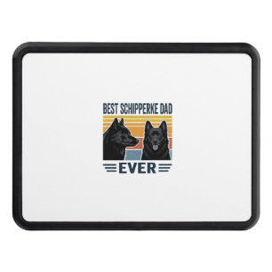 Best Schipperke Dad Ever Retro Dog Vector Design_1 Hitch Cover