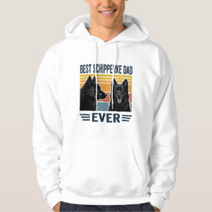 Best Schipperke Dad Ever Retro Dog Vector Design_1 Hoodie