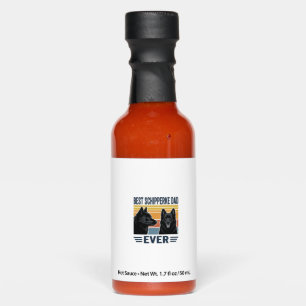 Best Schipperke Dad Ever Retro Dog Vector Design_1 Hot Sauces