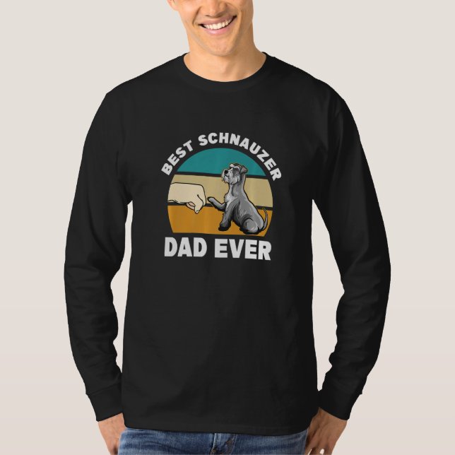 Best Schnauzer Dad Ever - Schnauzer Premium T-Shirt (Front)