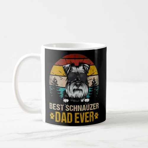 Best Schnauzer Dad Ever Vintage Dog  Coffee Mug