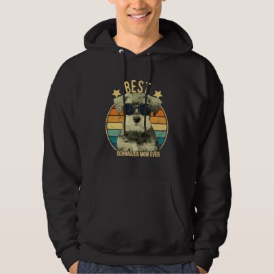 Best Schnauzer Mom Ever Retro Hoodie