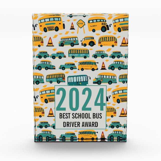 Best School Bus Driver Acrylic Award (Front)