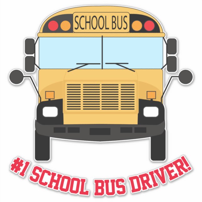 Best School Bus Driver Contest Winner Award Sticker (Front)
