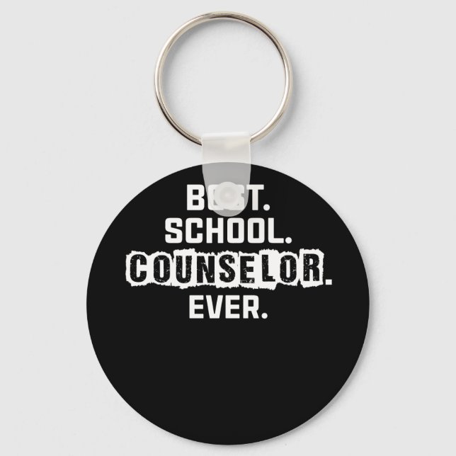 Best School Counselor Ever Keychain (Front)