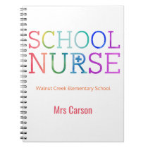 Best School Nurse Ever Personalized Typography Notebook