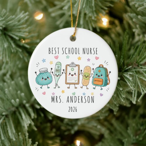 Best School Nurse Personalized Ornament