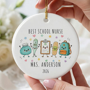 Best School Nurse Personalized Ornament