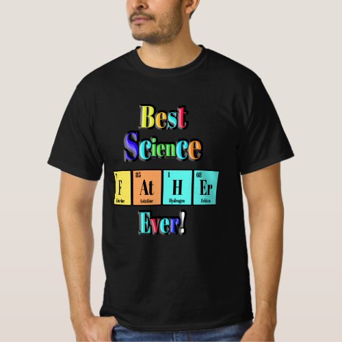 Best Science Dad Ever Periodic Table Father Tee
