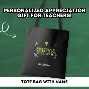 Best Science Teacher Thank You Gift School Custom Tote Bag