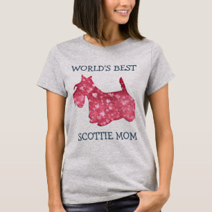Best Scottie Dog Mom Heart T-Shirt