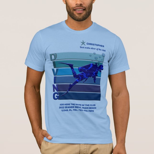 Best Scuba Diver Of The Club For Men T-Shirt (Front)