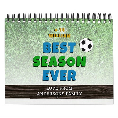 Best SEASON Ever Soccer ball Sports Personalized Calendar
