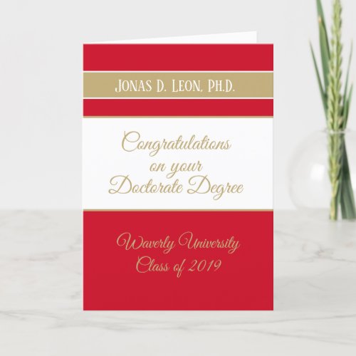 Best Seller Doctorate graduation card PhD