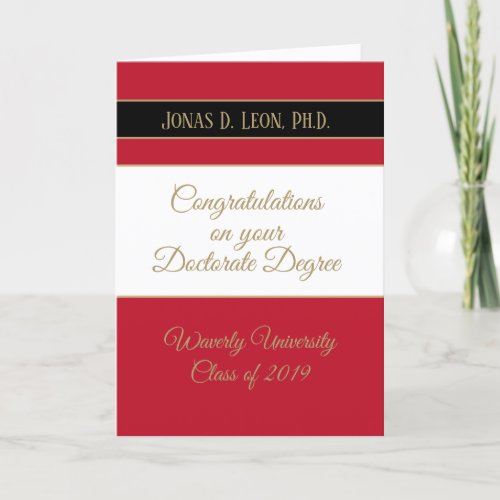 Best Seller  Doctorate graduation card PhD