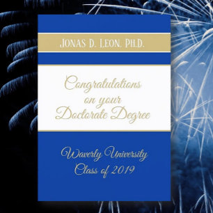 Best seller!  Doctorate graduation card (Ph.D.)