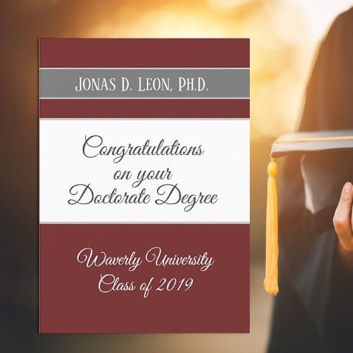 Best Seller Doctorate graduation card PhD