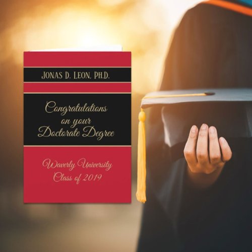 Best Seller Doctorate graduation card PhD