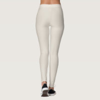 Zazzle Best Seller Off White Cream Ivory Solid Color Leggings Women s Size Xs 0 2 Beige
