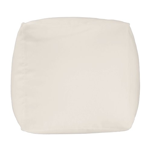 Best Seller Off White Cream Ivory Solid Color Pouf