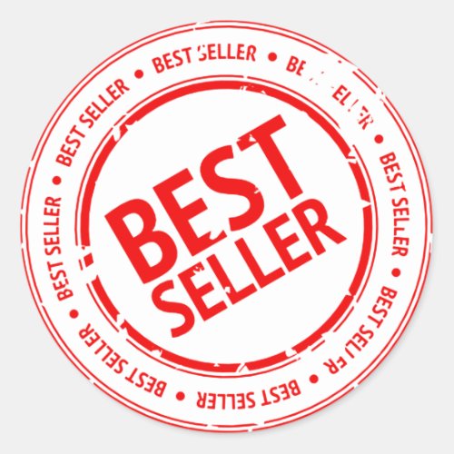 Best Seller Sign Classic Round Sticker