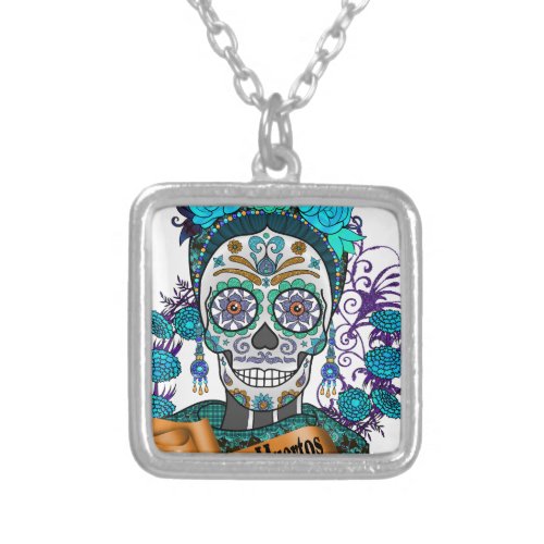 Best Seller Sugar Skull Silver Plated Necklace