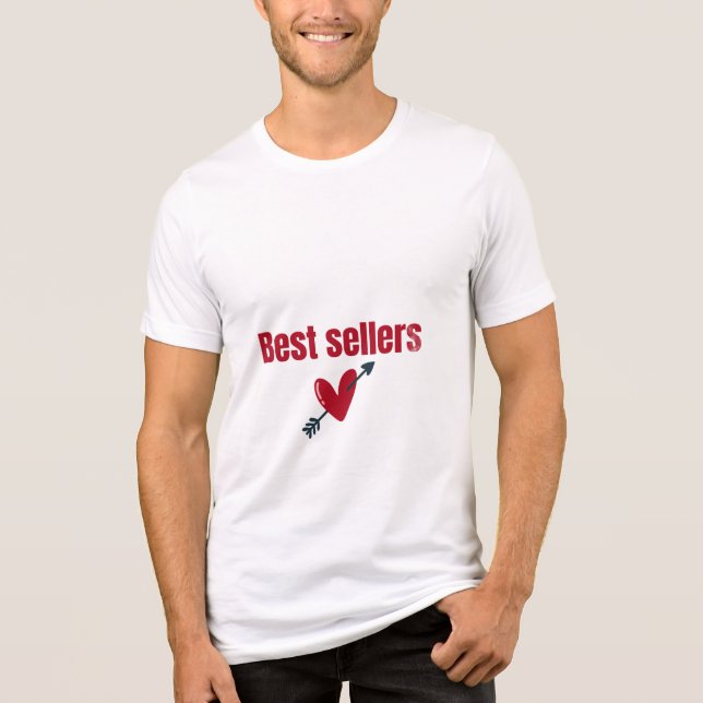 Best Sellers Valentine Heart Arrow T-Shirt Tri-Blend Shirt (Front)