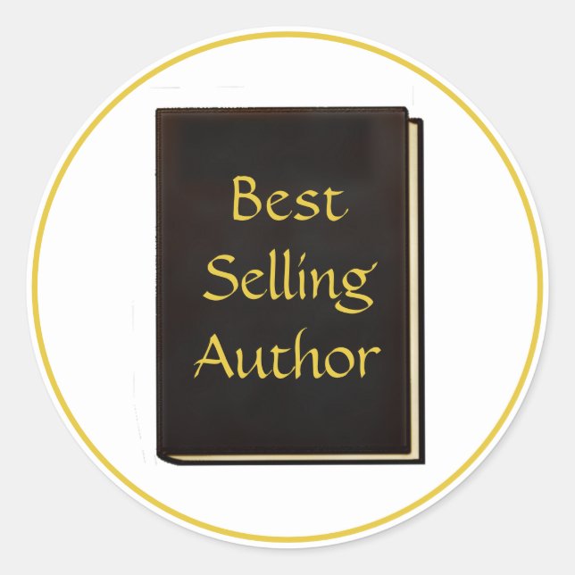 Best Selling Author Book Classic Round Sticker (Front)