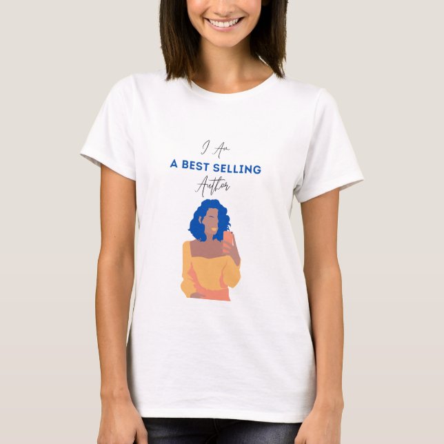 Best Selling Author, Gift for Writers T-Shirt (Front)