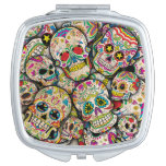 Best Selling Sugar Skull Pattern Compact Mirror at Zazzle