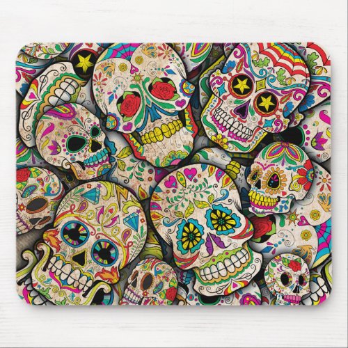 Best Selling Sugar Skull Pattern Mouse Pad