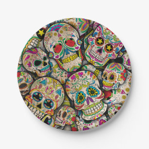 Best Selling Sugar Skull Pattern Paper Plates