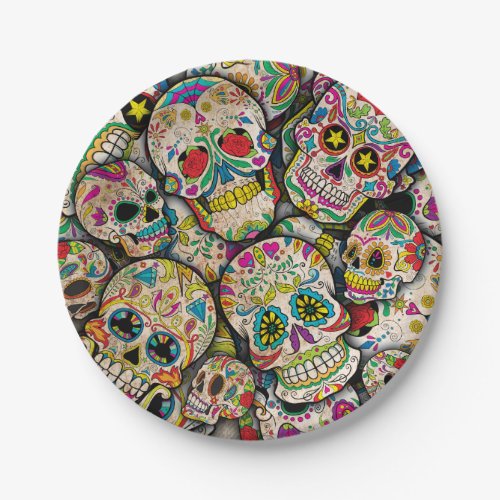 Best Selling Sugar Skull Pattern Paper Plates