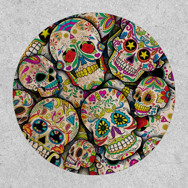 Best Selling Sugar Skull Pattern Patch (Front)