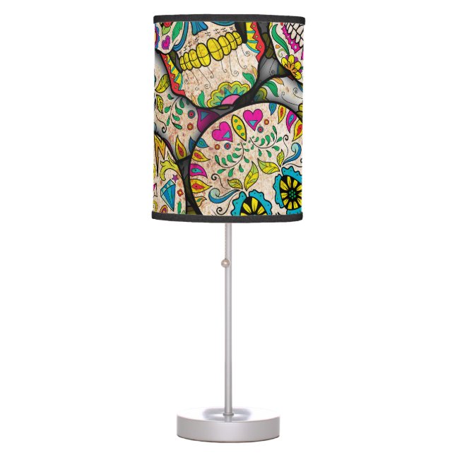Best Selling Sugar Skull Pattern Table Lamp (Front)