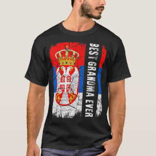 Best Serbian Grandma Ever Serbia Flag Mother's Day T-Shirt