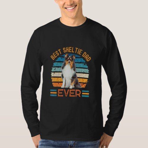 Best Sheltie Dad Ever Shetland Terrier Dog Father T_Shirt