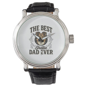 Best Sheltie Dad Ever Vintage Dog Lover Design_1 Watch