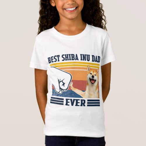 Best Shiba Inu Dad Ever Fathers Day Christmas T_Shirt