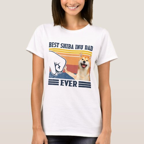 Best Shiba Inu Dad Ever Fathers Day Christmas T_Shirt