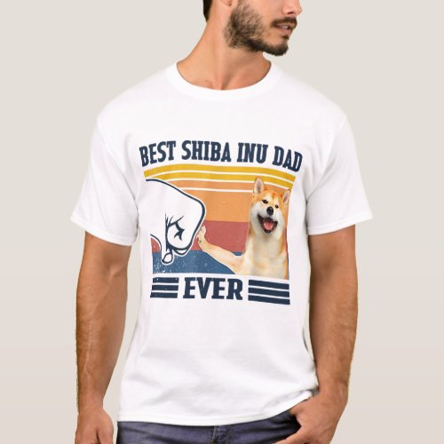 Best Shiba Inu Dad Ever Fathers Day Christmas T_Shirt
