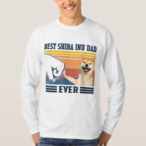 Best Shiba Inu Dad Ever Fathers Day Christmas T_Shirt