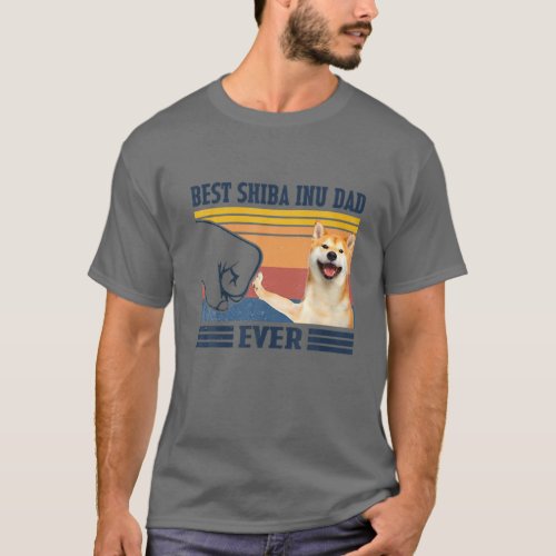 Best Shiba Inu Dad Ever Fathers Day Christmas T_Shirt