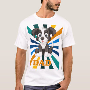 Best Shih Tzu Dad Ever Funny Cartoon Dog Gift T-Shirt