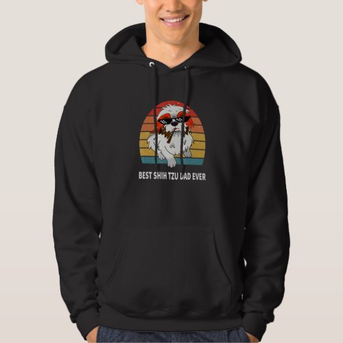 Best Shih Tzu Dad Ever Funny For Men Women Dog Hoodie