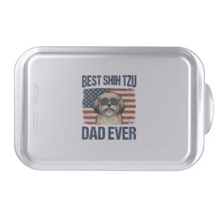 Best Shih Tzu Dad Ever Patriotic Dog Cake Pan