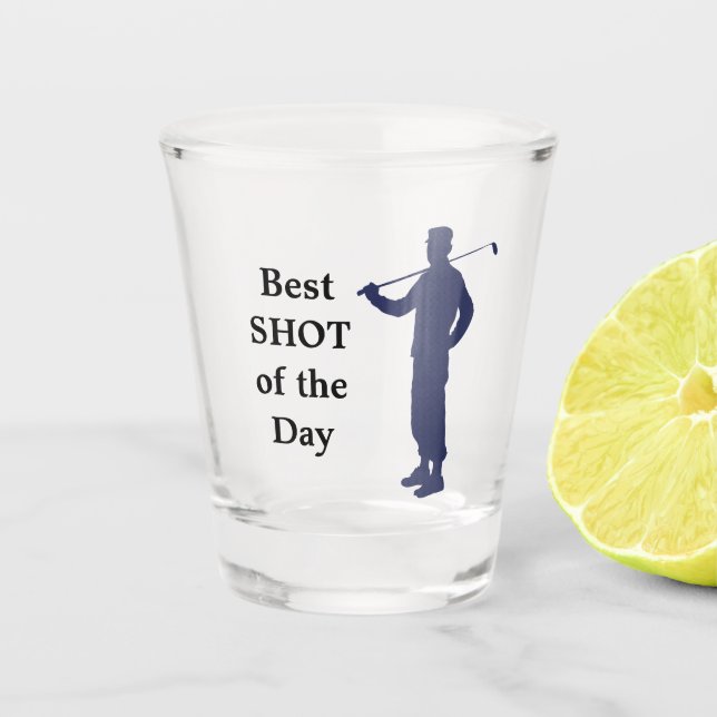 Best Shot Golfer Shot Glass (Front)