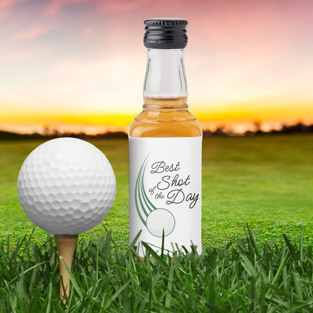 Best Shot of the Day Golf Favor Liquor Bottle Label (Best shot of the day Golf favor miniature liquor labels)