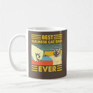 Best Siamese Cat Dad Ever Retro Vintage Sunset Coffee Mug