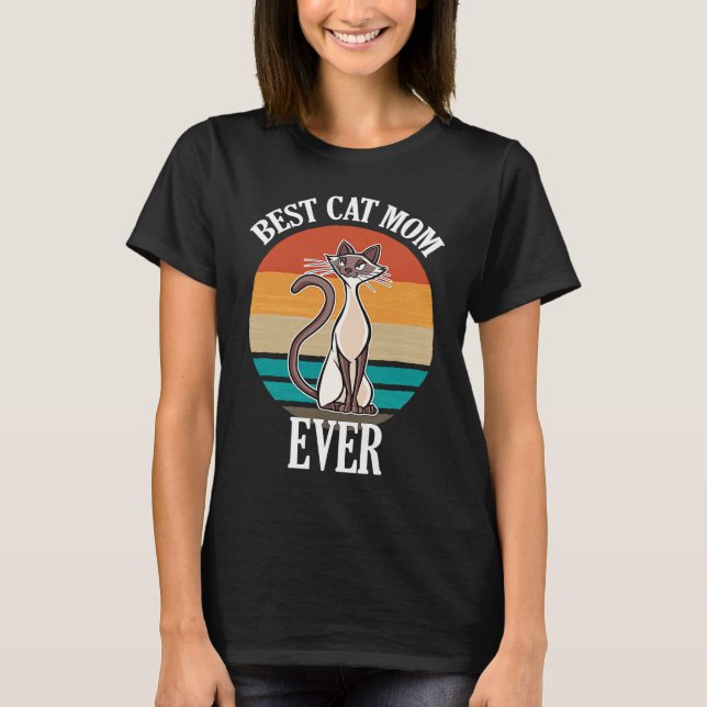 Best Siamese Cat Mom Ever  Cat T-Shirt (Front)